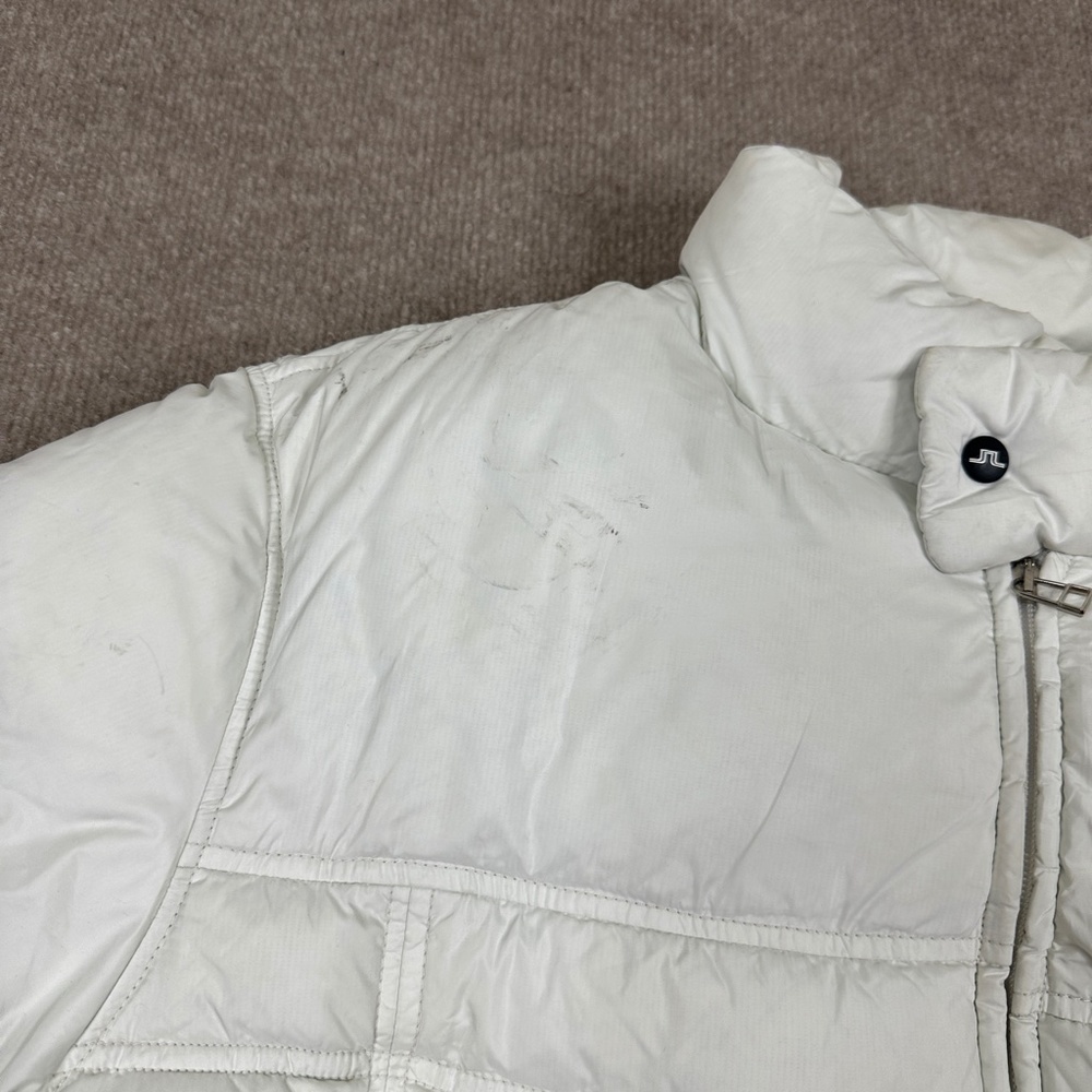 J. Lindeberg Jacket Womens Extra Large White Puffer Down Vintage Y2K - Picture 3 of 13